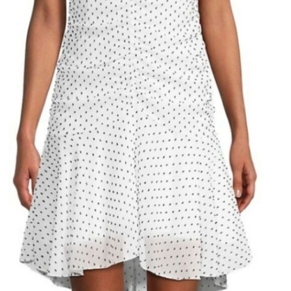 Urban Outfitters 4SI3NNA Polka-dot A-Line ruched dress NWT - Picture 7 of 10